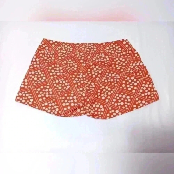 PATAGONIA Board Shorts Orange with white dot pattern. Side snap pocket. Size 6 - Picture 2 of 6